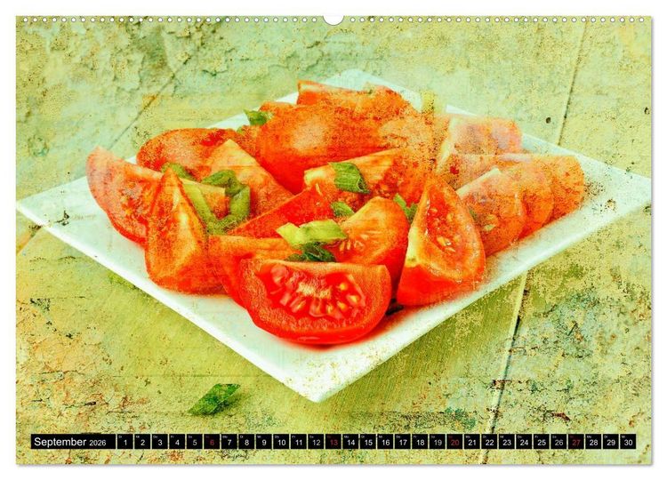 Produktbild: Italian Food - Vintage Design (hochwertiger Premium Wandkalender 2026 DIN A2 quer), Kunstdruck in Hochglanz
