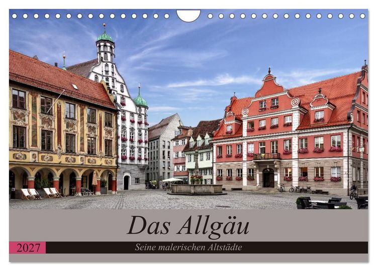 Produktbild: Das Allg&auml;u - Seine malerischen Altst&auml;dte (Wandkalender 2027 DIN A4 quer), CALVENDO Monatskalender