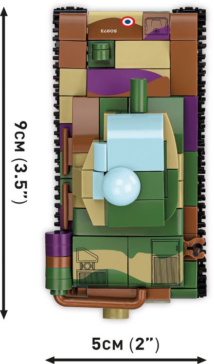 Produktbild: COBI Historical Collection 2740 - Renault R35, Valentine IX, Panzer I, Bausatz 1:48, 595 Klemmbausteine