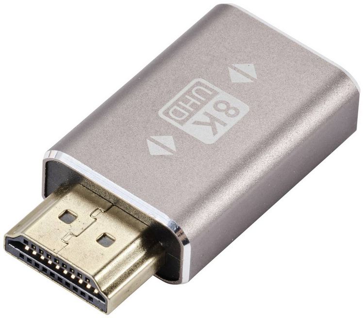 Produktbild: SpeaKa Professional SP-11302000 HDMI Adapter [1x HDMI-Stecker - 1x HDMI-Buchse] Grau UHD 8K @ 60 Hz, UHD 4K @ 120 Hz