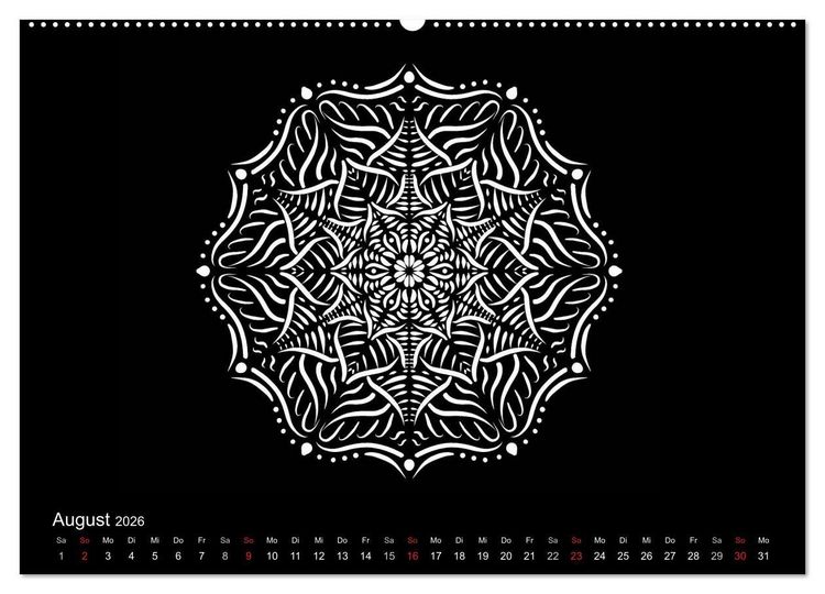 Produktbild: Entspannung und Ruhe durch Mandalas (Wandkalender 2026 DIN A2 quer), CALVENDO Monatskalender