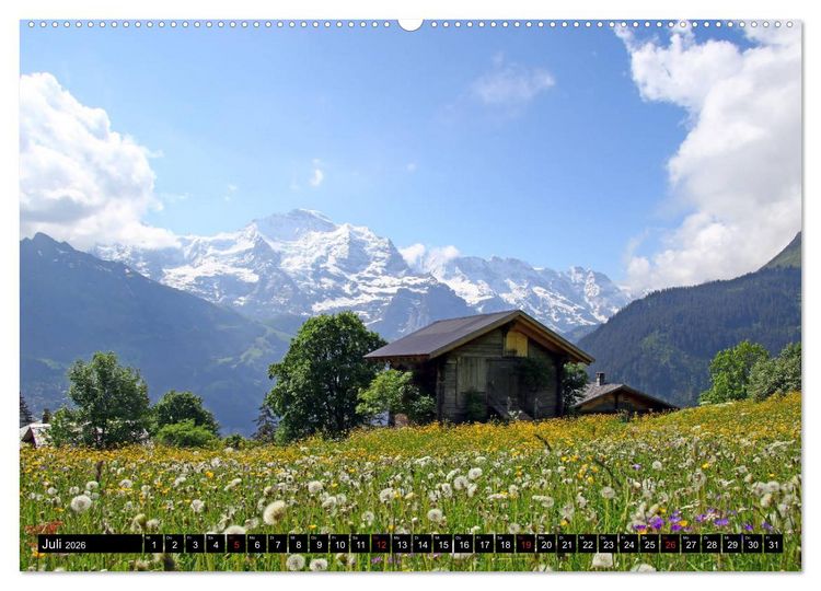 Produktbild: Berge im Berner Oberland (Wandkalender 2026 DIN A2 quer), CALVENDO Monatskalender