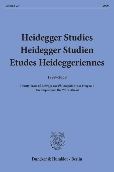 Produktbild: Heidegger Studies - Heidegger Studien - Etudes Heideggeriennes.
