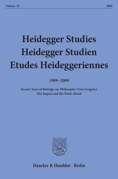 Produktbild: Heidegger Studies - Heidegger Studien - Etudes Heideggeriennes.