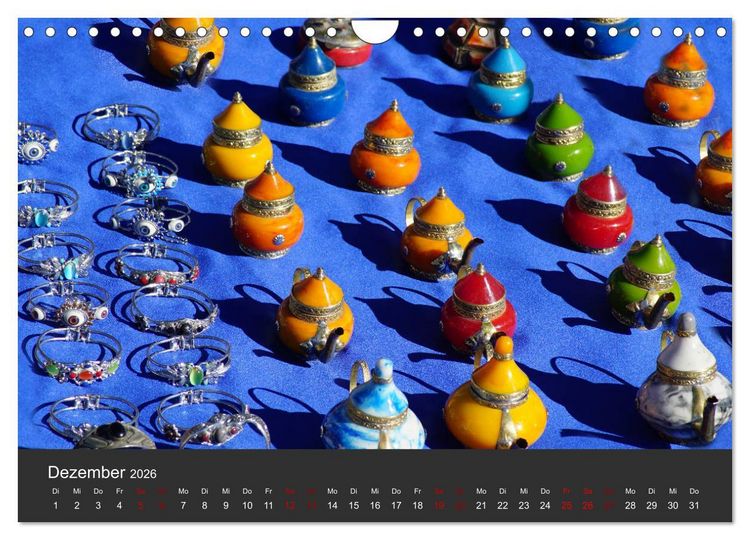 Produktbild: Marokko im Farbenrausch (Wandkalender 2026 DIN A4 quer), CALVENDO Monatskalender