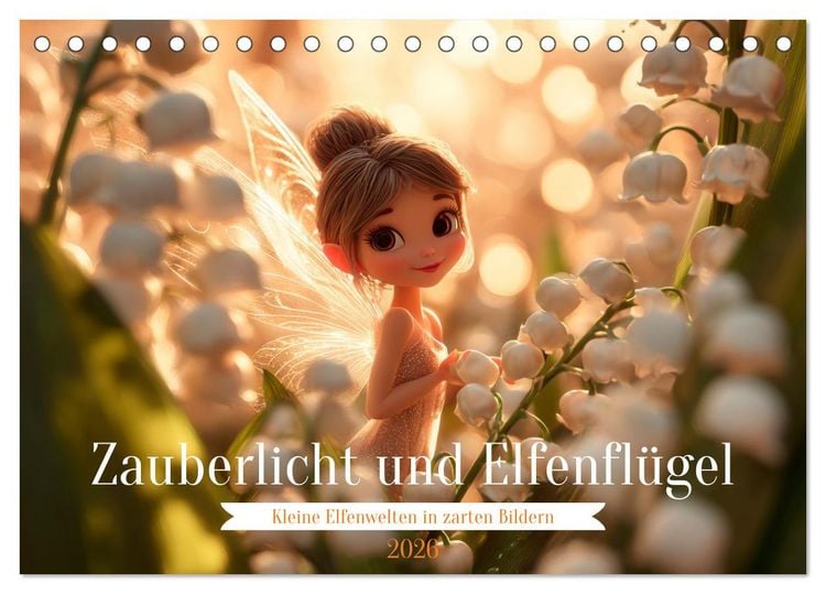 Produktbild: Zauberlicht und Elfenfl&uuml;gel (Tischkalender 2026 DIN A5 quer), CALVENDO Monatskalender