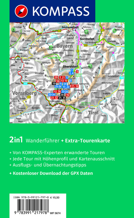 Produktbild: KOMPASS Wanderf&uuml;hrer Kleinwalsertal, 35 Touren
