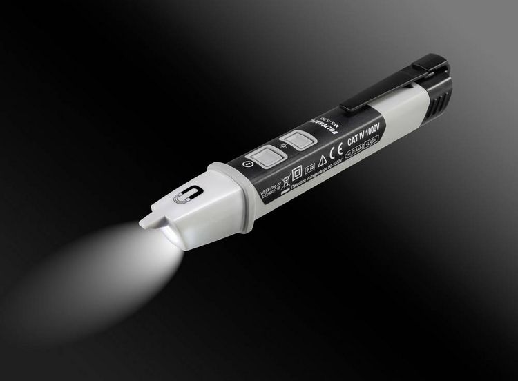 Produktbild: VOLTCRAFT MS-520 Ber&uuml;hrungsloser Spannungspr&uuml;fer CAT IV 1000V LED, Akustik