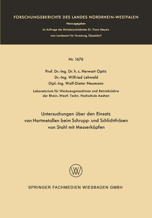 Produktbild: Untersuchungen &uuml;ber den Einsatz von Hartmetallen beim Schrupp- und Schlichtfr&auml;sen von Stahl mit Messerk&ouml;pfen
