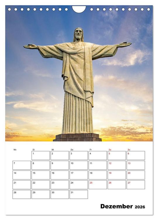 Produktbild: Rio de Janeiro - Reiseplaner (Wandkalender 2026 DIN A4 hoch), CALVENDO Monatskalender