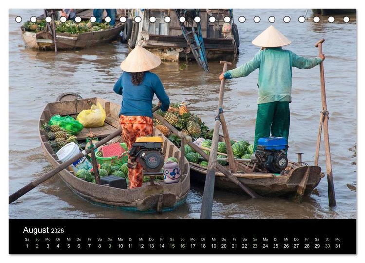 Produktbild: Das Mekong-Delta (Tischkalender 2026 DIN A5 quer), CALVENDO Monatskalender