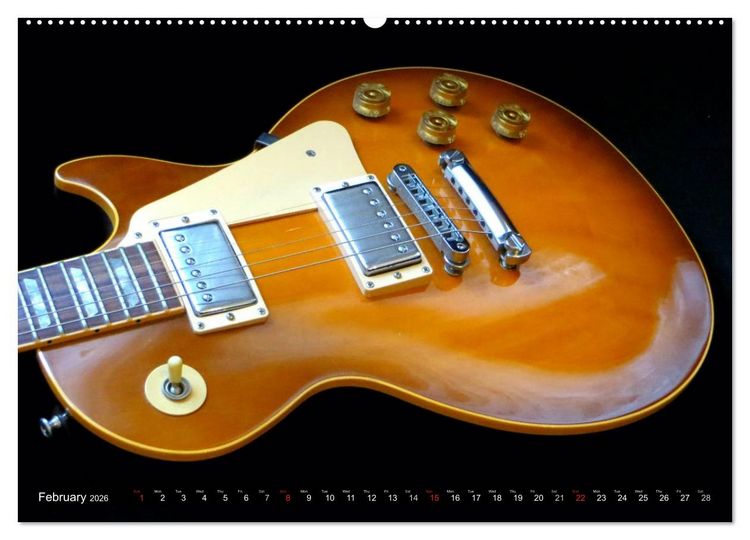 Produktbild: ROCK GUITARS Snapshots (High Quality Premium Wall Calendar 2026 DIN A2 landscape),CALVENDO 12 Month Wall Calendar