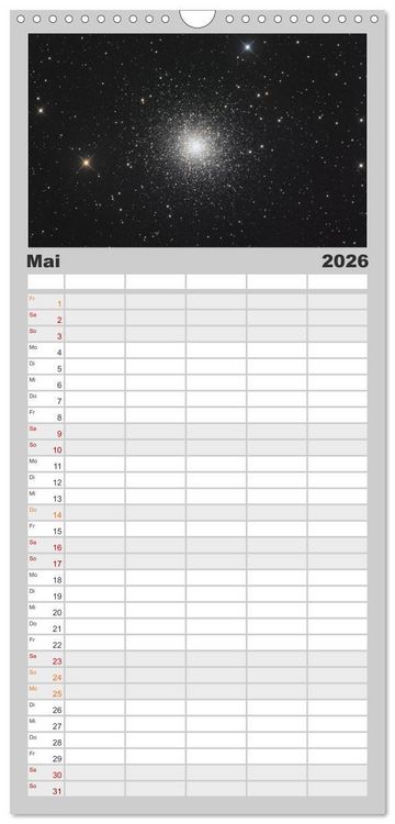 Produktbild: Familienplaner 2026 - Beeindruckendes Universum mit 5 Spalten (Wandkalender, 21 x 45 cm) CALVENDO