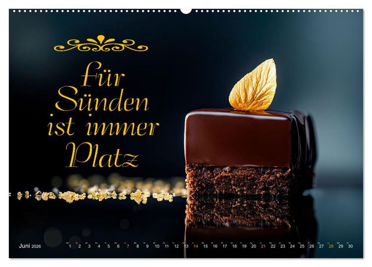 Produktbild: Dessert - Liebe auf den ersten Biss (hochwertiger Premium Wandkalender 2026 DIN A2 quer), Kunstdruck in Hochglanz