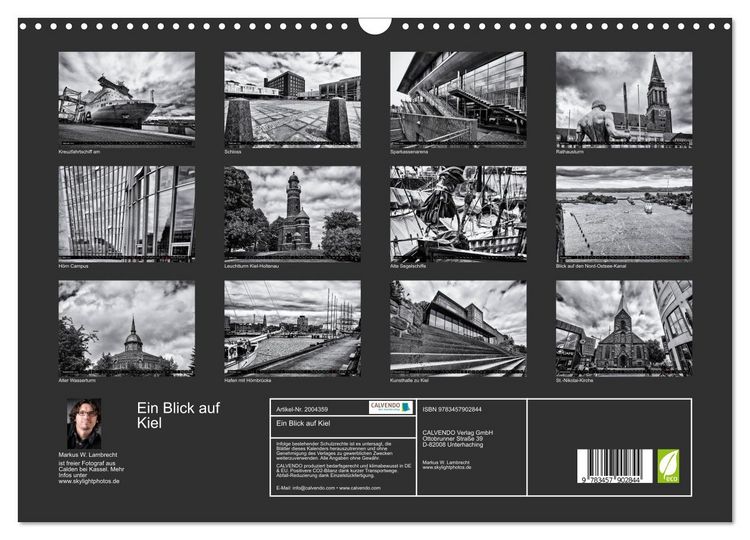 Produktbild: Ein Blick auf Kiel (Wandkalender 2026 DIN A3 quer), CALVENDO Monatskalender