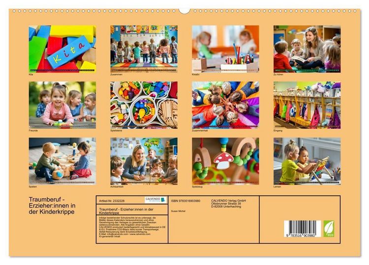 Produktbild: Traumberuf - Erzieher:innen in der Kinderkrippe (hochwertiger Premium Wandkalender 2027 DIN A2 quer), Kunstdruck in Hochglanz