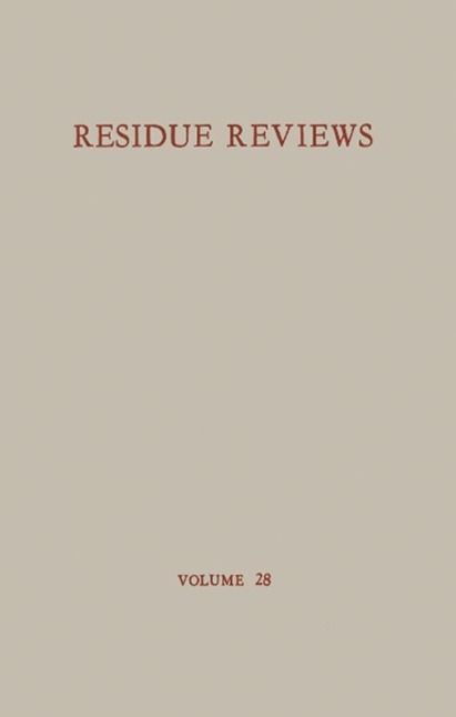 Produktbild: Residue Reviews / R&uuml;ckstands-Berichte