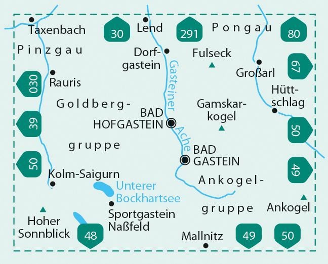 Produktbild: KOMPASS Wanderkarte Bad Gastein, Bad Hofgastein, Dorfgastein