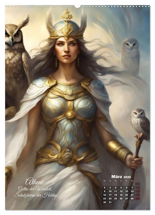Produktbild: Zw&ouml;lf G&ouml;tter der griechischen Mythologie (Wandkalender 2026 DIN A2 hoch), CALVENDO Monatskalender