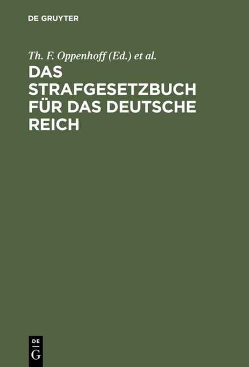 Produktbild: Das Strafgesetzbuch f&uuml;r das Deutsche Reich