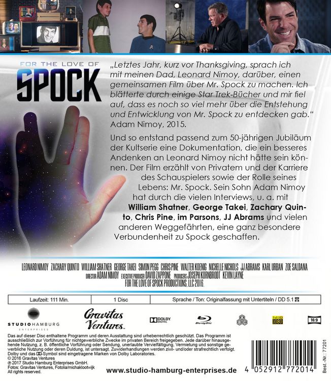 Produktbild: For the Love of Spock (OmU)
