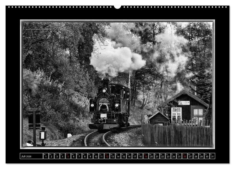 Produktbild: Unter Dampf - Mit der Pre&szlig;nitztalbahn durchs Erzgebirge (hochwertiger Premium Wandkalender 2026 DIN A2 quer), Kunstdruck in Hochglanz
