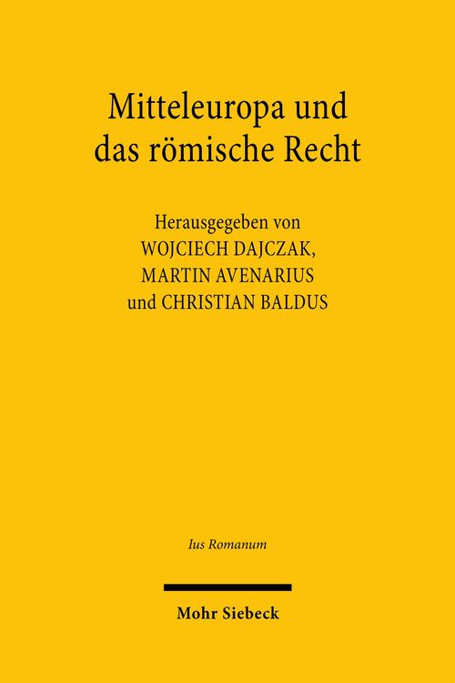 Produktbild: Mitteleuropa und das r&ouml;mische Recht
