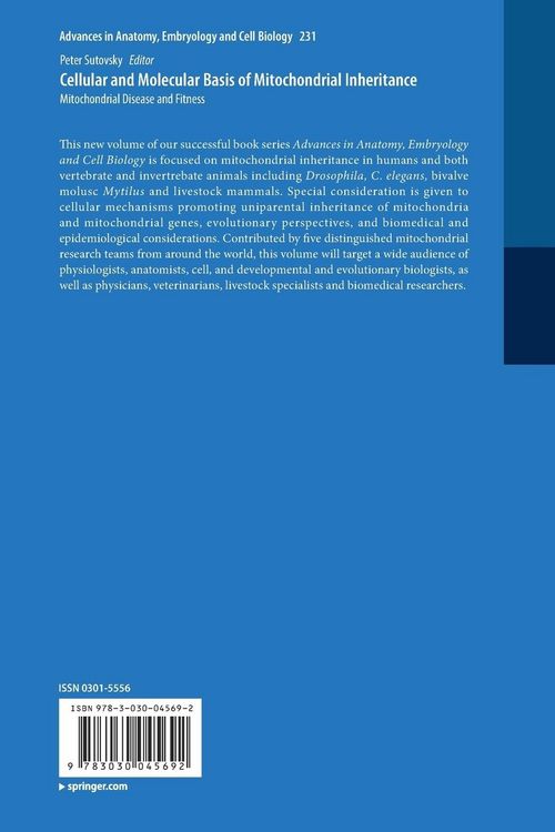 Produktbild: Cellular and Molecular Basis of Mitochondrial Inheritance