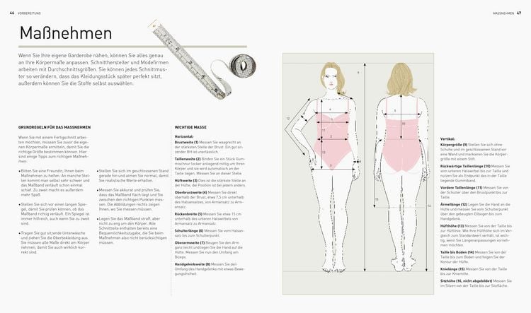 Produktbild: Kleidung N&auml;hen. Vom richtigen Ma&szlig;nehmen bis zum perfekten Saum: Das umfassende Handbuch mit &uuml;ber 150 Techniken.