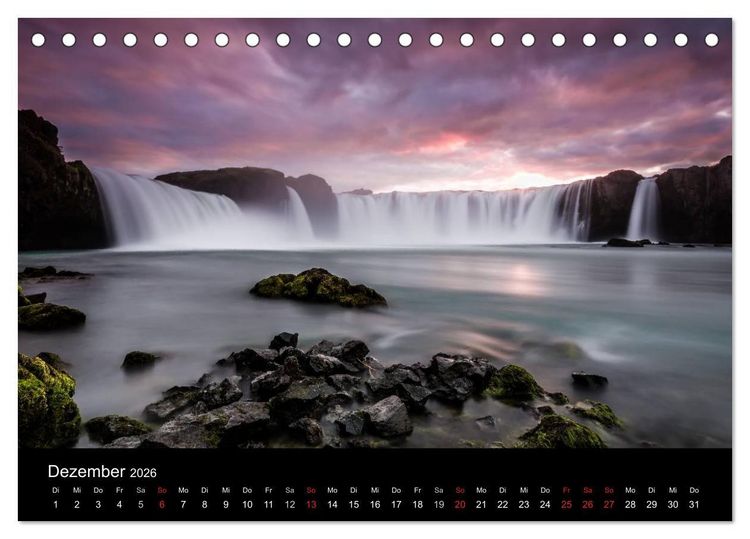 Produktbild: Island Impressionen von Armin Fuchs (Tischkalender 2026 DIN A5 quer), CALVENDO Monatskalender