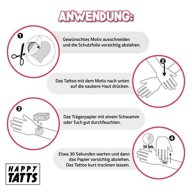 Produktbild: Happy Tatts, Kinder-Tattoos 'Mix' (125 Stk.)