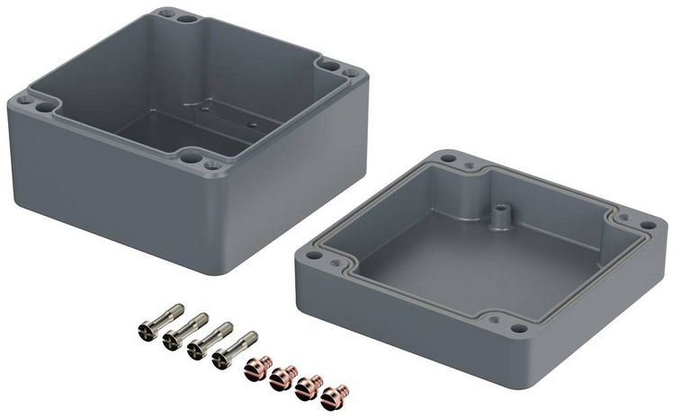 Produktbild: Bopla EUROMAS A 121 01121000 Industrie-Geh&auml;use 140 x 140 x 91 Aluminium Silber-Grau (RAL 7001) 1 St.