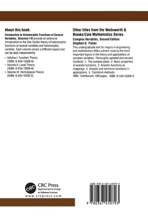 Produktbild: Introduction to Holomorphic Functions of Several Variables, Volume II