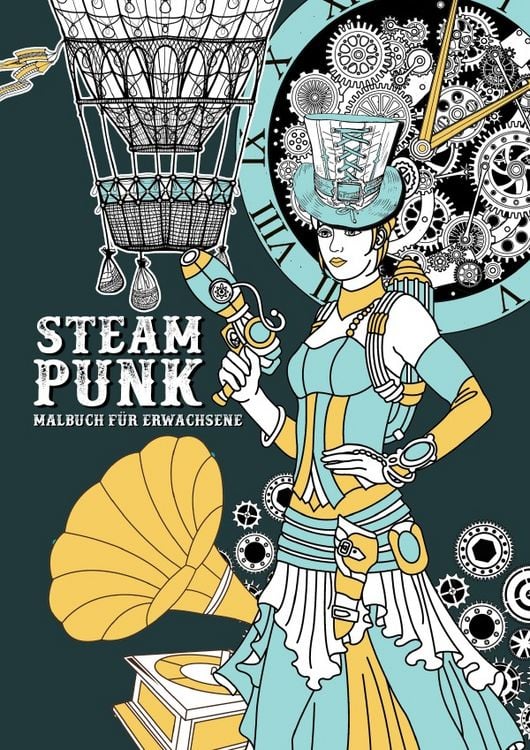 Produktbild: Steampunk - Malbuch f&uuml;r Erwachsene