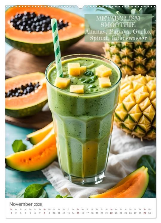 Produktbild: Vitamine im Glas - Gesunde Smoothie Kreationen (Wandkalender 2026 DIN A2 hoch), CALVENDO Monatskalender