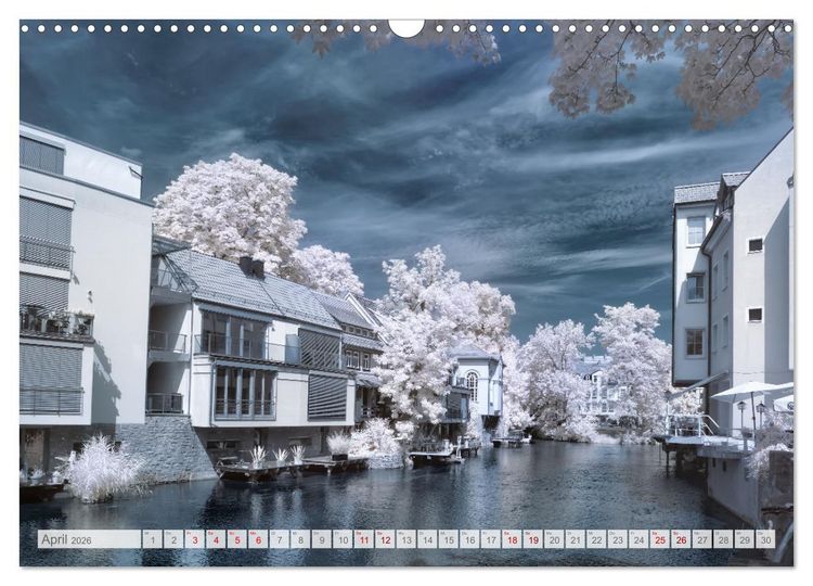 Produktbild: Erfurt - Infrarotfotografien von Kurt Lochte (Wandkalender 2026 DIN A3 quer), CALVENDO Monatskalender