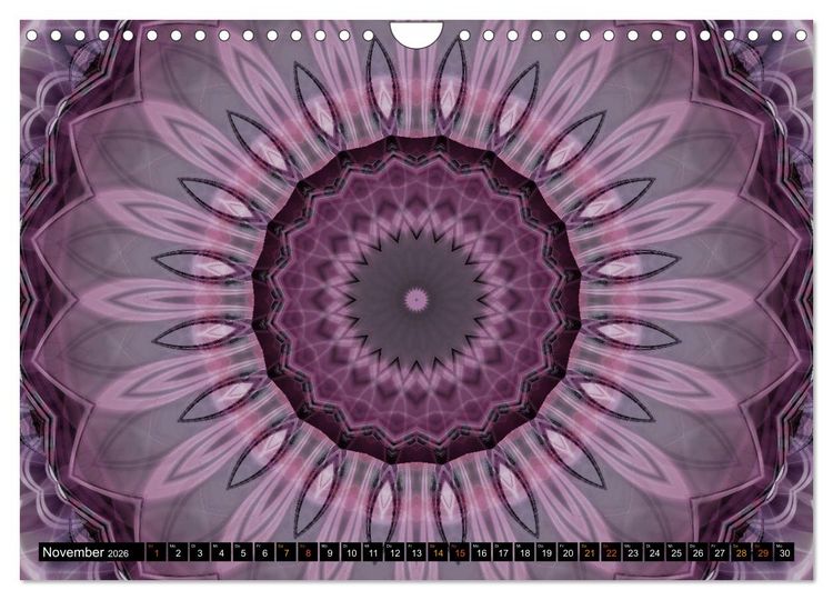 Produktbild: Energie - Mandalas, Spiritualit&auml;t durch die Farbe Lila (Wandkalender 2026 DIN A4 quer), CALVENDO Monatskalender