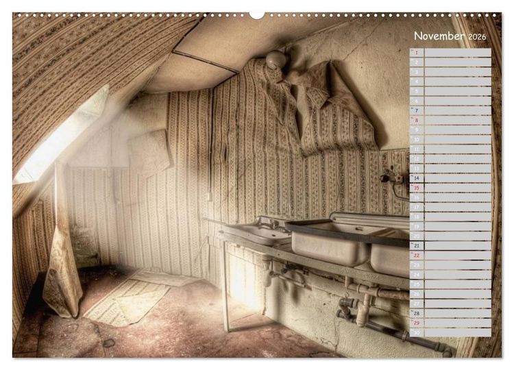 Produktbild: Lost Places - verlassene Orte (hochwertiger Premium Wandkalender 2026 DIN A2 quer), Kunstdruck in Hochglanz