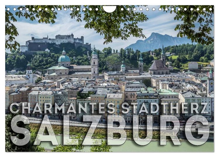 Produktbild: Charmantes Stadtherz SALZBURG (Wandkalender 2026 DIN A4 quer), CALVENDO Monatskalender