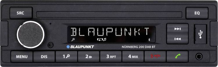 Produktbild: Blaupunkt N&uuml;rnberg 200 DAB BT Autoradio Bluetooth&reg;-Freisprecheinrichtung, DAB+ Tuner