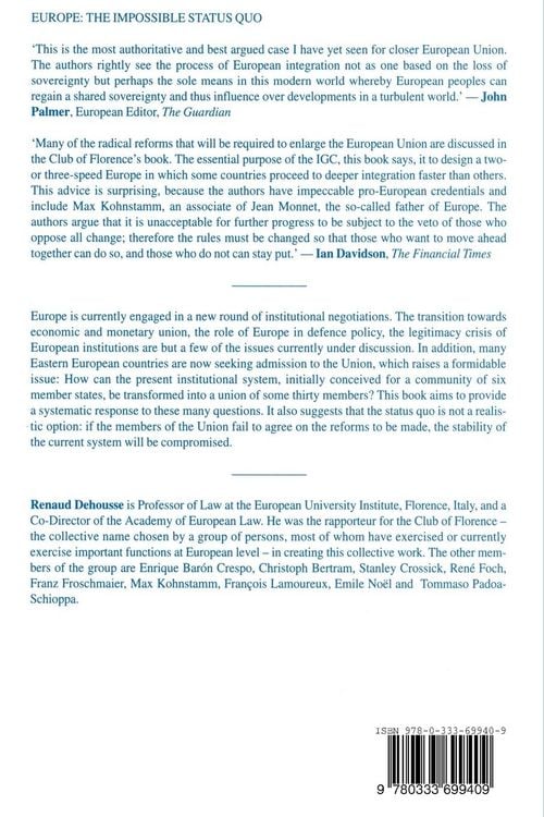 Produktbild: Europe: The Impossible Status Quo