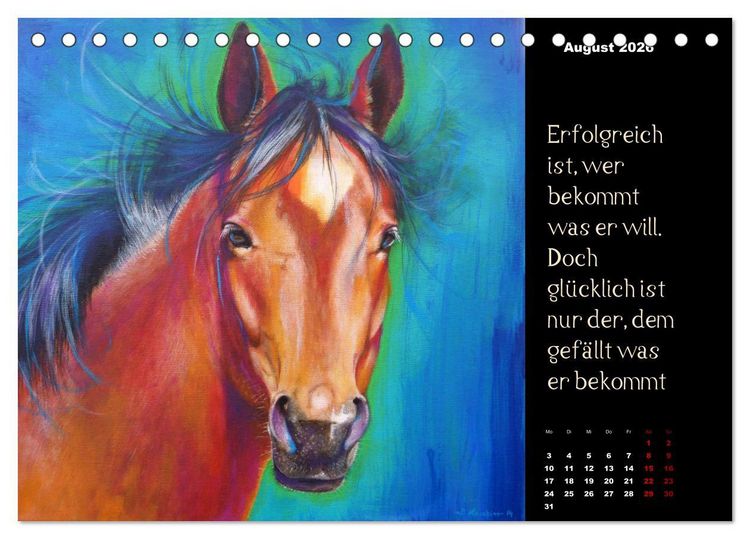 Produktbild: Die Botschaft der Krafttiere (Tischkalender 2026 DIN A5 quer), CALVENDO Monatskalender