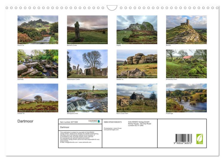 Produktbild: Dartmoor (Wall Calendar 2026 DIN A3 landscape), CALVENDO 12 Month Wall Calendar
