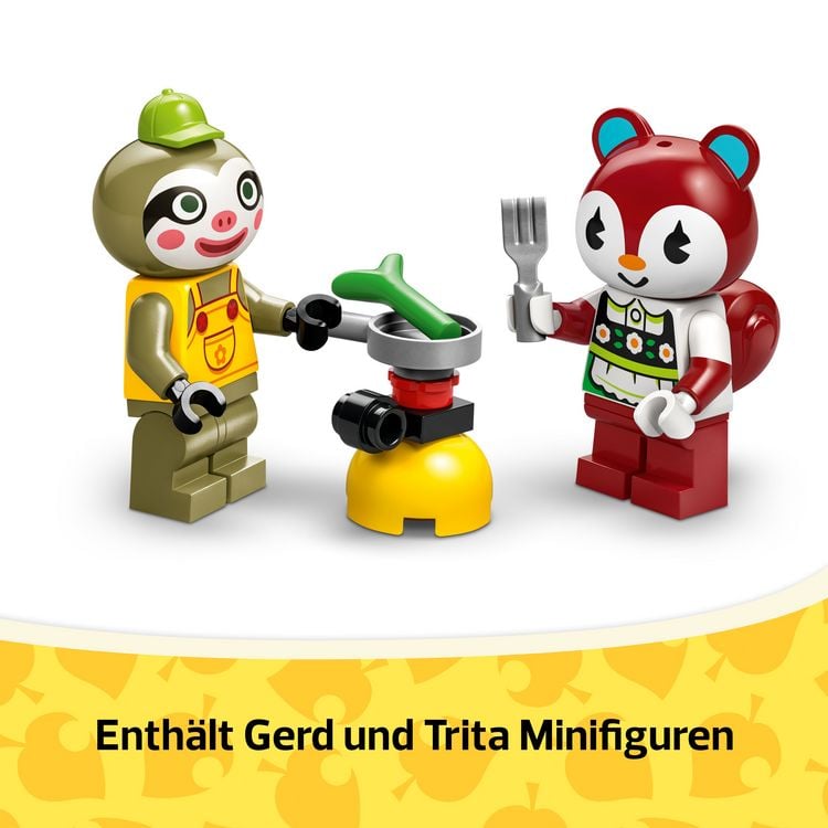 Produktbild: LEGO Animal Crossing Gerds Wohnwagen & G&auml;rtnerei, Bauset mit Auto 77054