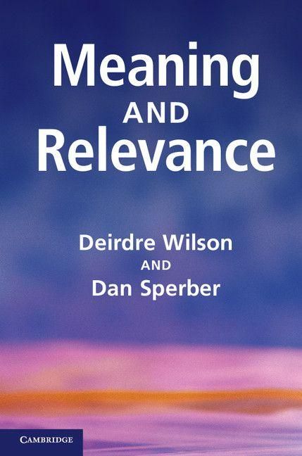 Produktbild: Meaning and Relevance