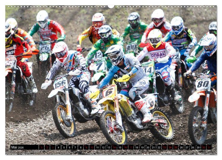 Produktbild: Moto Cross (hochwertiger Premium Wandkalender 2026 DIN A2 quer), Kunstdruck in Hochglanz