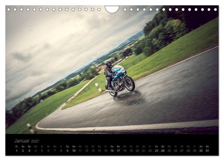 Produktbild: Klassische Motorr&auml;der auf der Piste (Wandkalender 2027 DIN A4 quer), CALVENDO Monatskalender