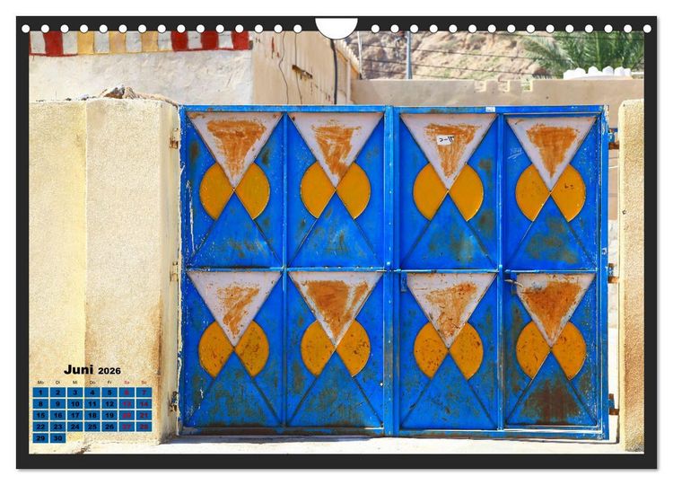 Produktbild: OMAN - Farbenfrohe orientalische T&uuml;ren (Wandkalender 2026 DIN A4 quer), CALVENDO Monatskalender