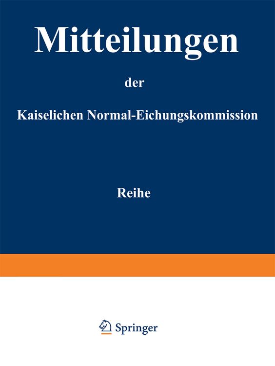 Produktbild: Mitteilungen der kaiserlichen Normal-Eichungskommission