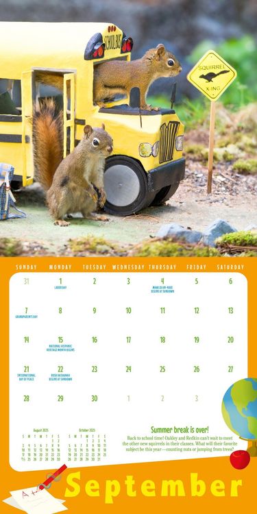 Produktbild: Rose, N: Secret Life of Squirrels Mini Wall Calendar 2025